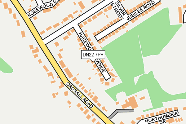 DN22 7PH map - OS OpenMap – Local (Ordnance Survey)