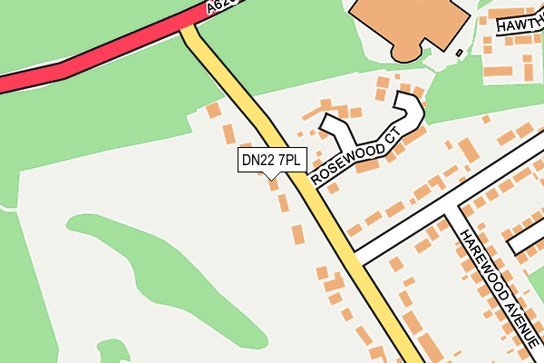 DN22 7PL map - OS OpenMap – Local (Ordnance Survey)