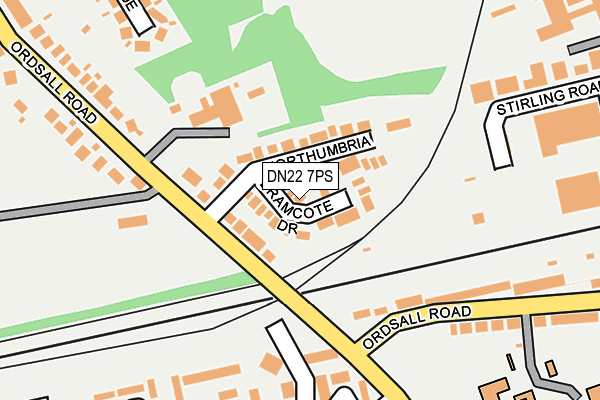DN22 7PS map - OS OpenMap – Local (Ordnance Survey)