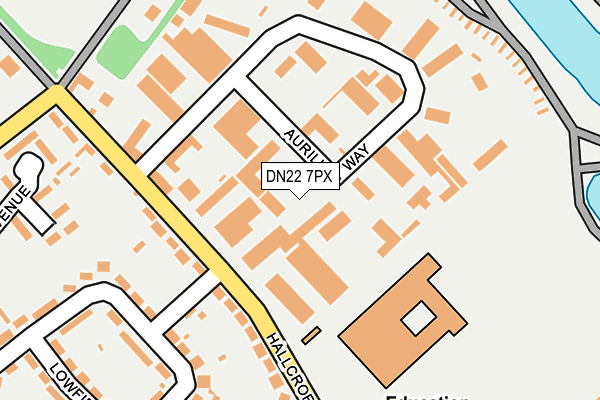 DN22 7PX map - OS OpenMap – Local (Ordnance Survey)