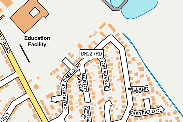DN22 7RD map - OS OpenMap – Local (Ordnance Survey)