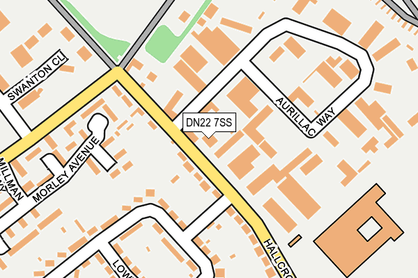 DN22 7SS map - OS OpenMap – Local (Ordnance Survey)