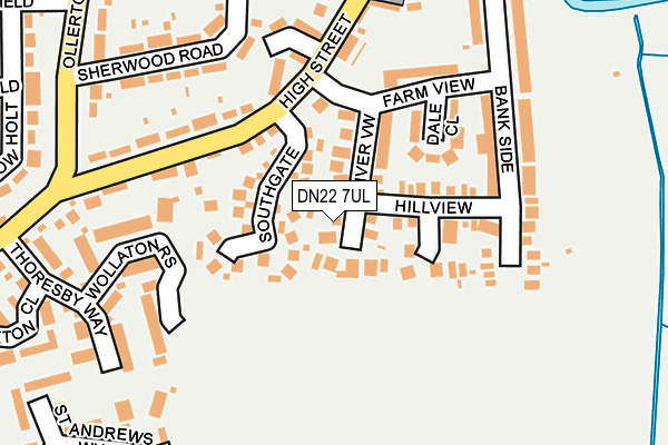 DN22 7UL map - OS OpenMap – Local (Ordnance Survey)