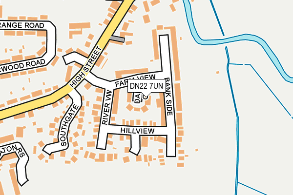 DN22 7UN map - OS OpenMap – Local (Ordnance Survey)
