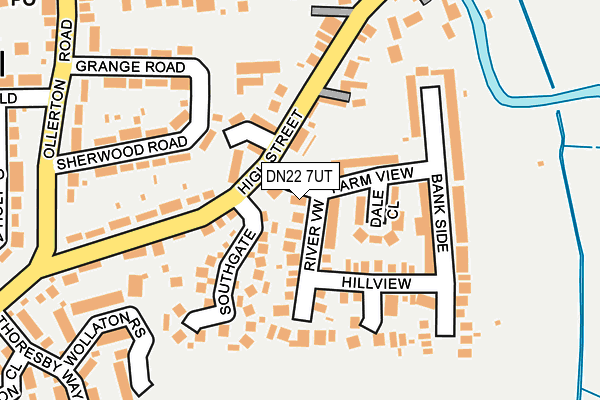 DN22 7UT map - OS OpenMap – Local (Ordnance Survey)