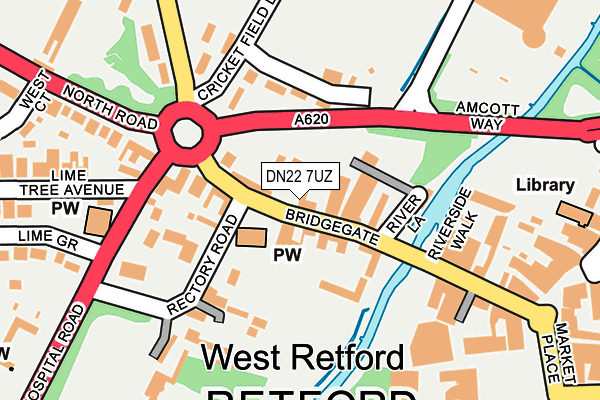 Map of GUITAR LOUNGE (RETFORD) LIMITED at local scale