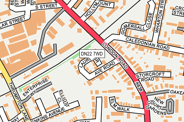DN22 7WD map - OS OpenMap – Local (Ordnance Survey)