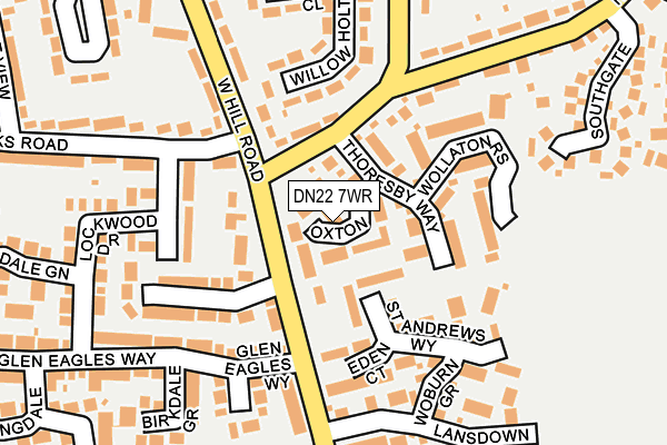 DN22 7WR map - OS OpenMap – Local (Ordnance Survey)