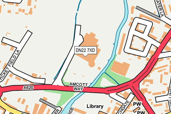 DN22 7XD map - OS OpenMap – Local (Ordnance Survey)