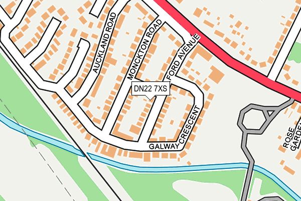 DN22 7XS map - OS OpenMap – Local (Ordnance Survey)