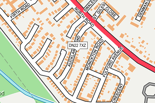 DN22 7XZ map - OS OpenMap – Local (Ordnance Survey)
