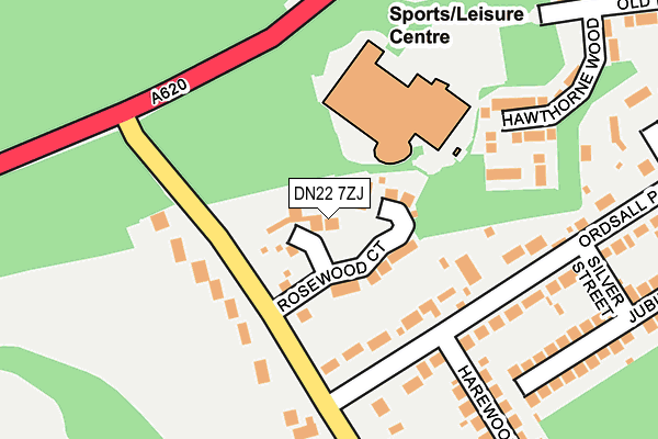 DN22 7ZJ map - OS OpenMap – Local (Ordnance Survey)
