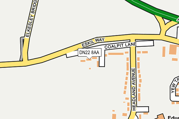 DN22 8AA map - OS OpenMap – Local (Ordnance Survey)