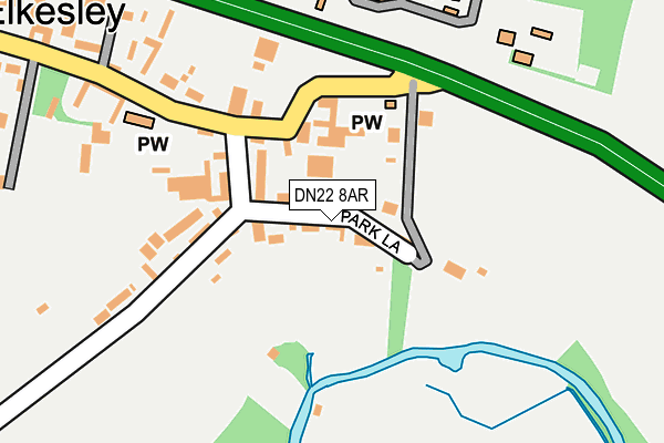 DN22 8AR map - OS OpenMap – Local (Ordnance Survey)