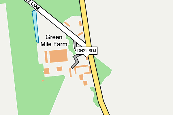 DN22 8DJ map - OS OpenMap – Local (Ordnance Survey)