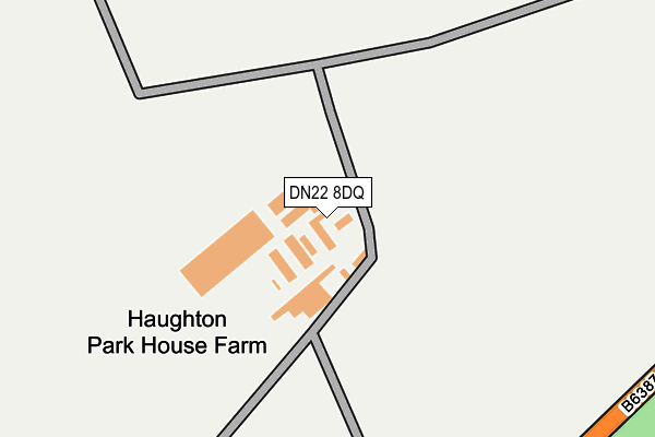 DN22 8DQ map - OS OpenMap – Local (Ordnance Survey)