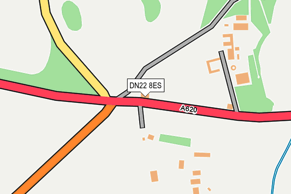 DN22 8ES map - OS OpenMap – Local (Ordnance Survey)