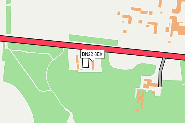 DN22 8EX map - OS OpenMap – Local (Ordnance Survey)
