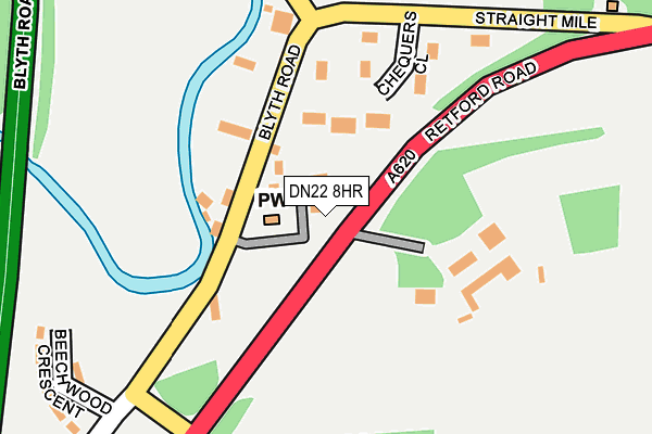 DN22 8HR map - OS OpenMap – Local (Ordnance Survey)