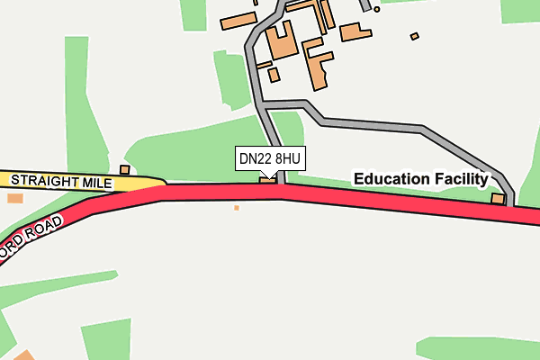 DN22 8HU map - OS OpenMap – Local (Ordnance Survey)