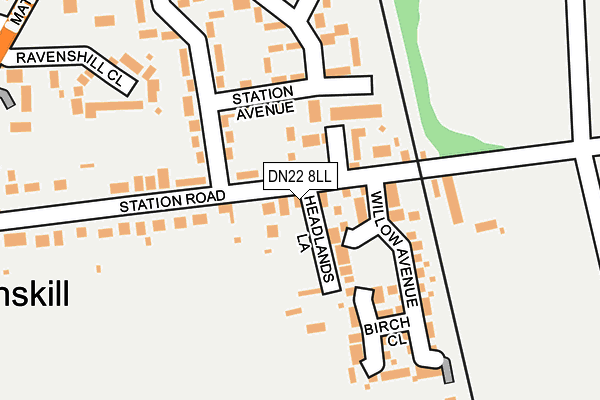 DN22 8LL map - OS OpenMap – Local (Ordnance Survey)