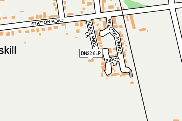 DN22 8LP map - OS OpenMap – Local (Ordnance Survey)