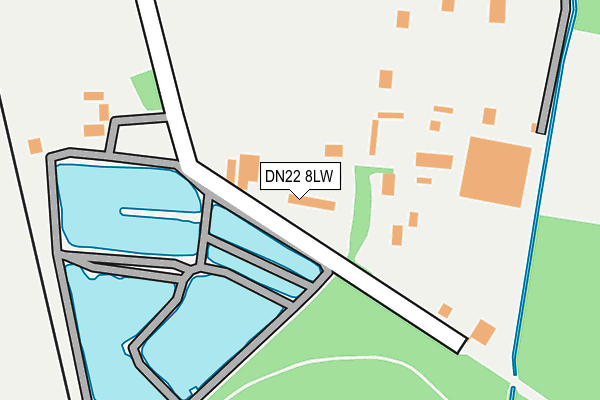 DN22 8LW map - OS OpenMap – Local (Ordnance Survey)