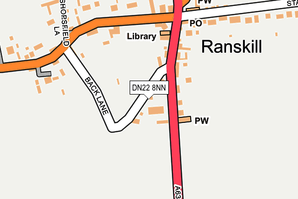 DN22 8NN map - OS OpenMap – Local (Ordnance Survey)