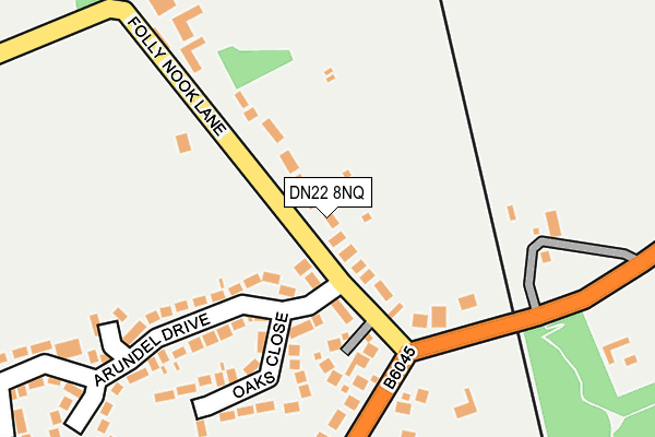 DN22 8NQ map - OS OpenMap – Local (Ordnance Survey)