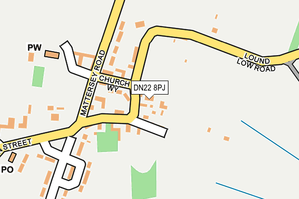 DN22 8PJ map - OS OpenMap – Local (Ordnance Survey)