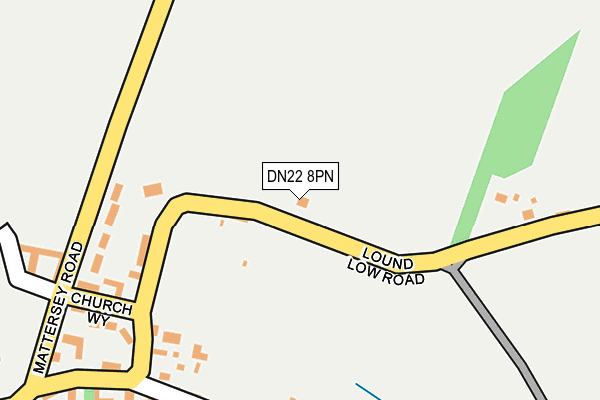 DN22 8PN map - OS OpenMap – Local (Ordnance Survey)