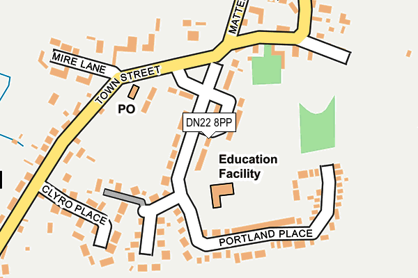 DN22 8PP map - OS OpenMap – Local (Ordnance Survey)
