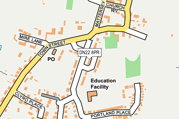DN22 8PR map - OS OpenMap – Local (Ordnance Survey)