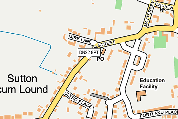 DN22 8PT map - OS OpenMap – Local (Ordnance Survey)
