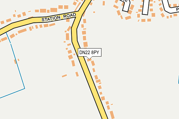 DN22 8PY map - OS OpenMap – Local (Ordnance Survey)