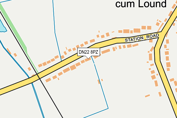 DN22 8PZ map - OS OpenMap – Local (Ordnance Survey)