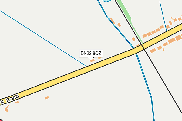 DN22 8QZ map - OS OpenMap – Local (Ordnance Survey)