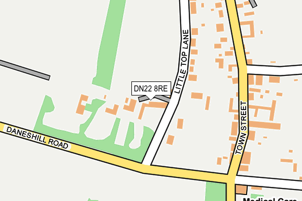 DN22 8RE map - OS OpenMap – Local (Ordnance Survey)