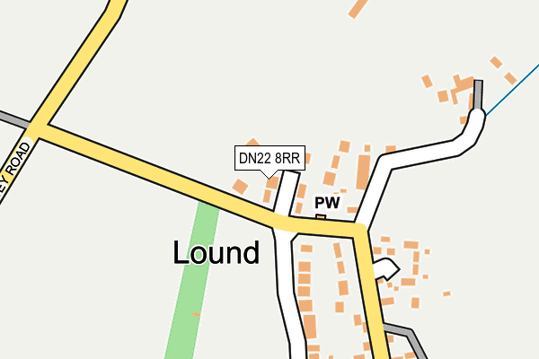 DN22 8RR map - OS OpenMap – Local (Ordnance Survey)