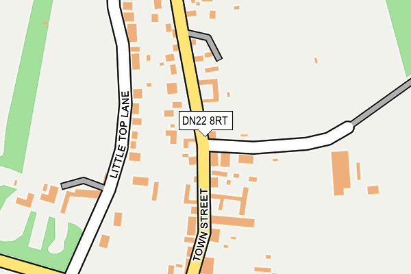 DN22 8RT map - OS OpenMap – Local (Ordnance Survey)