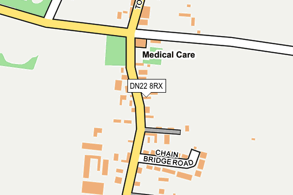 DN22 8RX map - OS OpenMap – Local (Ordnance Survey)