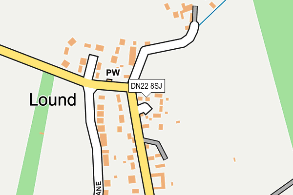 DN22 8SJ map - OS OpenMap – Local (Ordnance Survey)