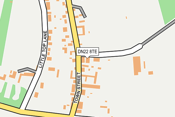 DN22 8TE map - OS OpenMap – Local (Ordnance Survey)