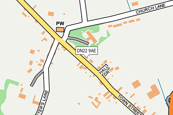 DN22 9AE map - OS OpenMap – Local (Ordnance Survey)