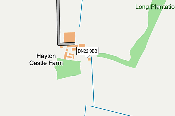 DN22 9BB map - OS OpenMap – Local (Ordnance Survey)