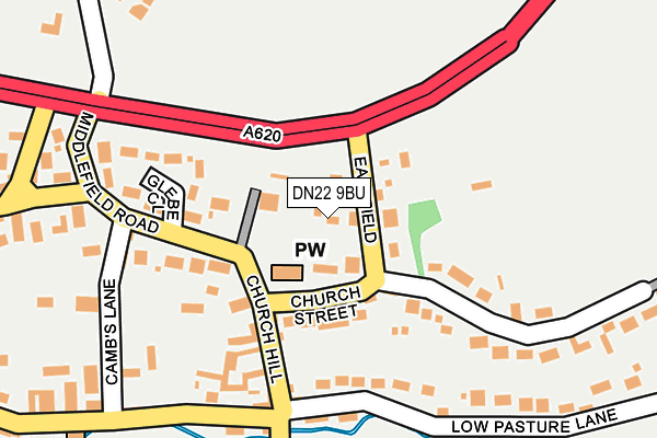 DN22 9BU map - OS OpenMap – Local (Ordnance Survey)