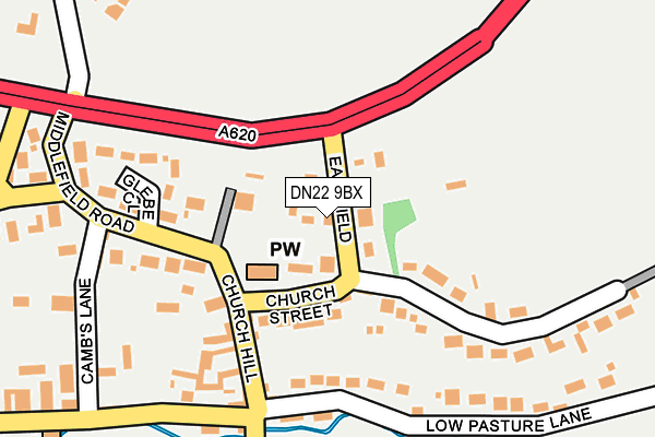 DN22 9BX map - OS OpenMap – Local (Ordnance Survey)