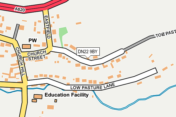 DN22 9BY map - OS OpenMap – Local (Ordnance Survey)