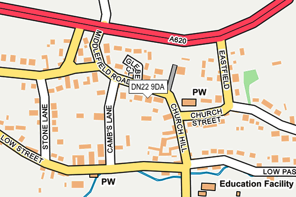 DN22 9DA map - OS OpenMap – Local (Ordnance Survey)