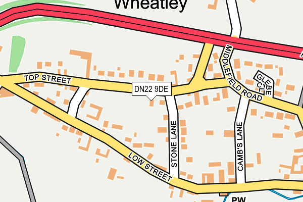 DN22 9DE map - OS OpenMap – Local (Ordnance Survey)